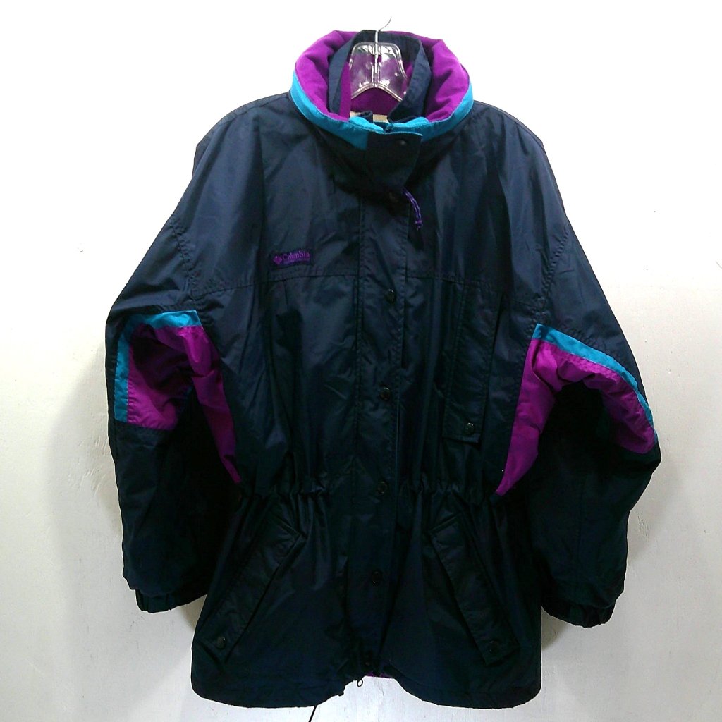 Columbia Vintage 90’s Preppy Ski Jacket Longs Peak Size M | Navy Purple Teal